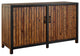 Urban Frontier 57" Pine & Iron Sideboard Server With Hidden Drawers