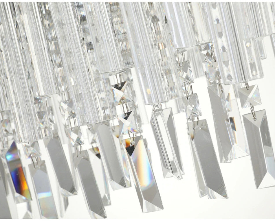 Vicosoprano | Drum Chrome Crystal Chandelier for Living Room