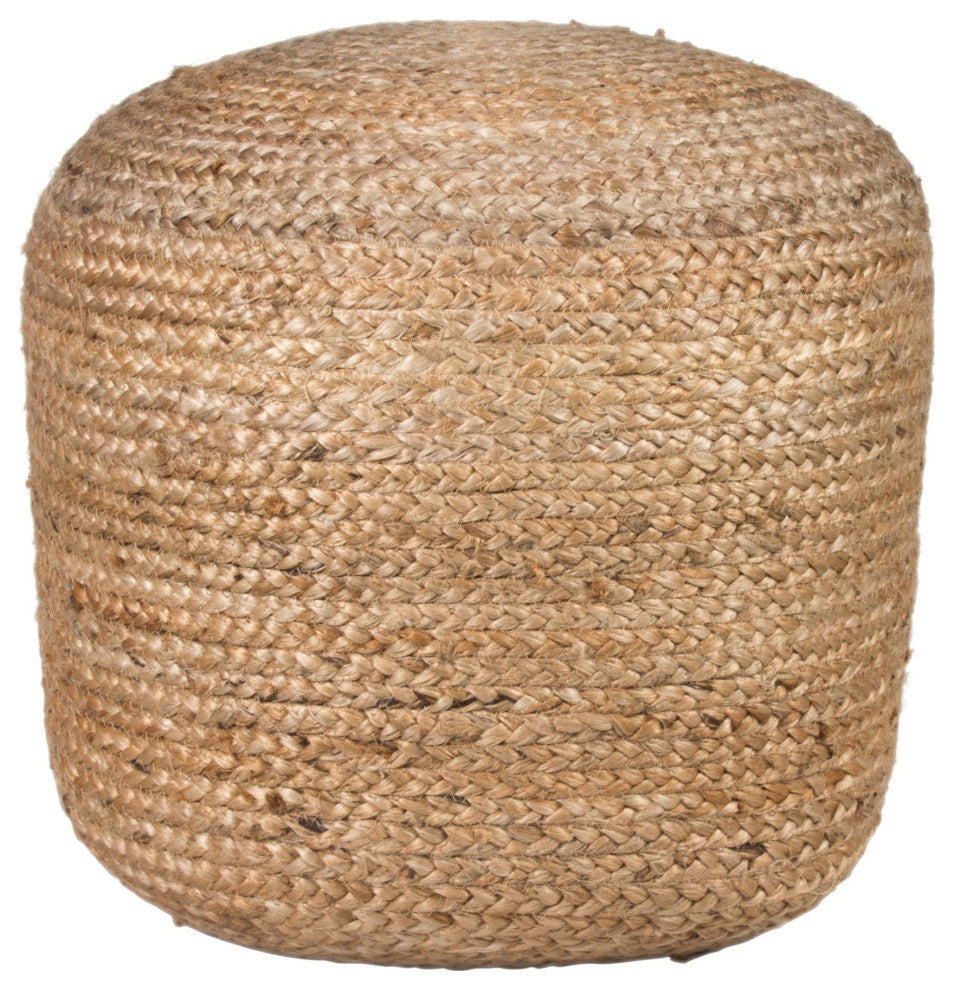 Ottoman Accent Chair, Jute Rope, Natural, Living Lounge Cafe Lobby Hospitality
