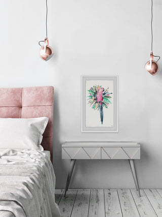 "Tropical Bird II" Framed Painting Print, 8"x12"