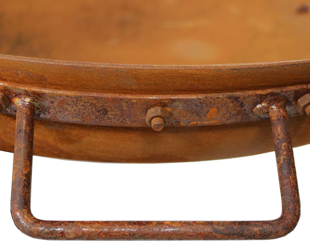 Sunnydaze Outdoor Large Rustic Cast Iron Wood-Burning Fire Pit Bowl, 34"