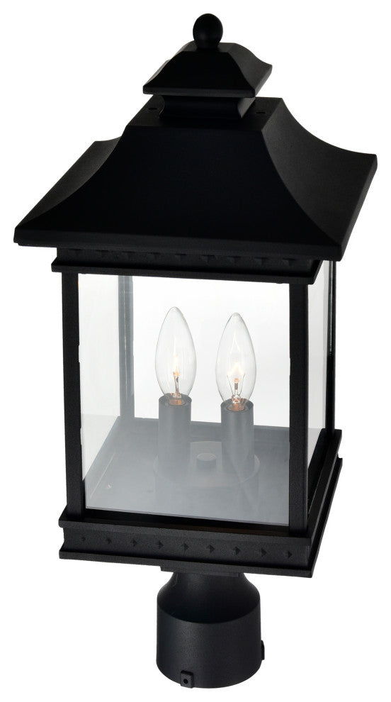 Cleveland 2 Light Black Outdoor Lantern Head