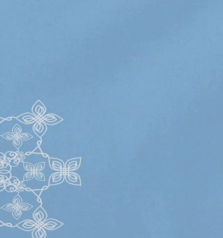 Decorative Holiday Placemat, Set of 4 Geometric, Light Blue