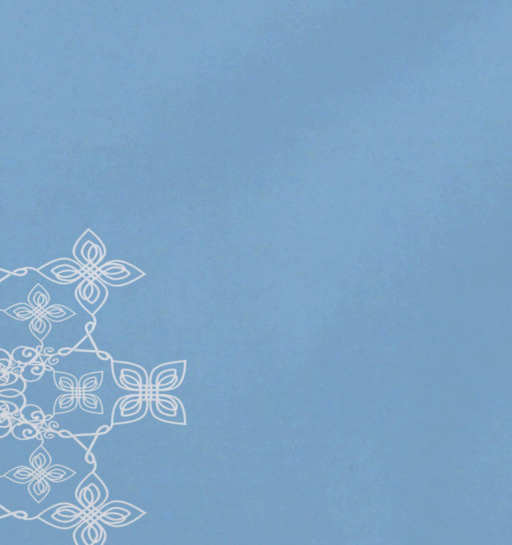 Decorative Holiday Placemat, Set of 4 Geometric, Light Blue