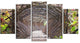 "Bamboo Tunnel in The Garden" Landscape Wall Art Canvas Print, 5 Panels, 60"x32"