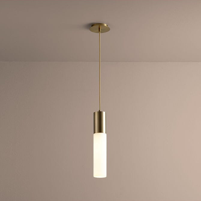 Magnum Pendant Light in Aged Brass