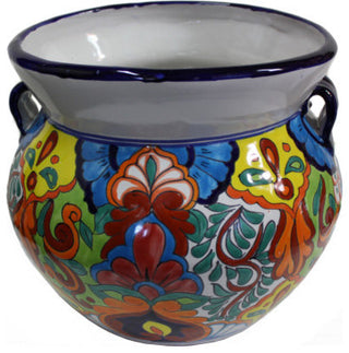 Medium Size Rainbow Talavera Ceramic Pot