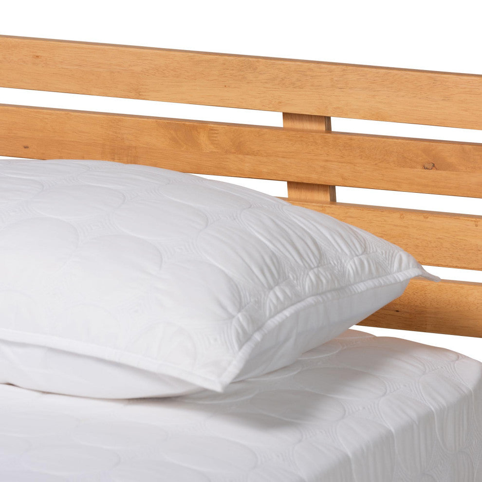 Heather Rustic Brown Platform Bed, Queen