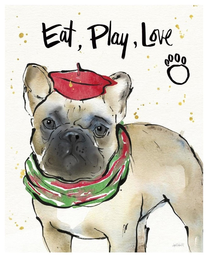 "Strike a Paws VI Christmas" Digital Paper Print by Anne Tavoletti, 18"x22"