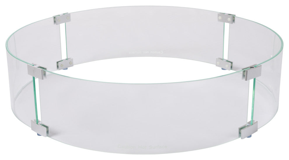30" Round Glass Wind Guard for Round Fire Tables