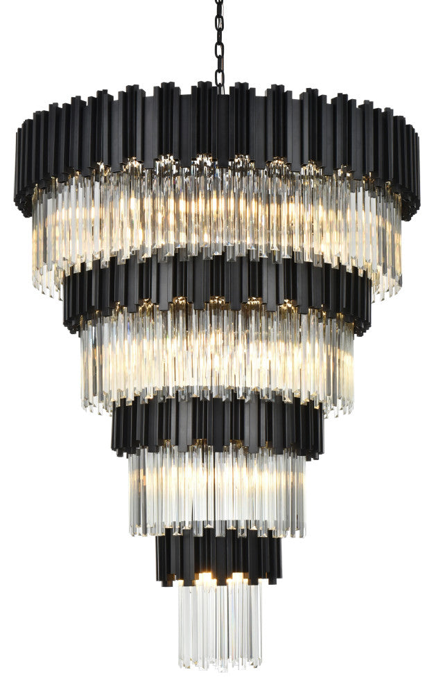 Home Living 40" Chandelier, Black