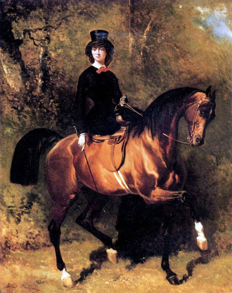 Alfred De Dreux Une Amazone Au Bois De Boulogne Wall Decal