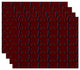 Polyester Decorative Placement, Anchor, Red, Set Of 4