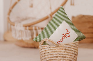 Halloween Spooky Ticking Accent Pillow With Removable Insert, Scallion, 18"x18"