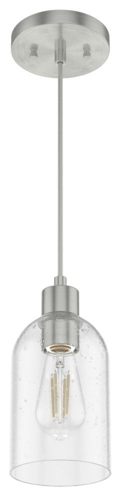 Hunter Lochemeade Brushed Nickel 1-Light Pendant Ceiling Light Fixture