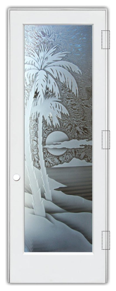 Interior Prehung Door or Interior Slab Door - Palm Sunset - Primed - 24" x...