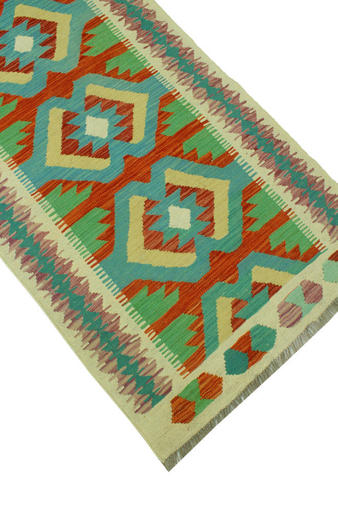 Sangat Kilim Jawid Red/Ivory Runner, 2'8x8'1