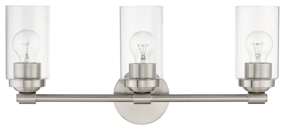 Whittier 3-Light Brushed Nickel Vanity Sconce