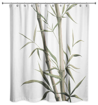 Bamboo Watercolor 2 71x74 Shower Curtain