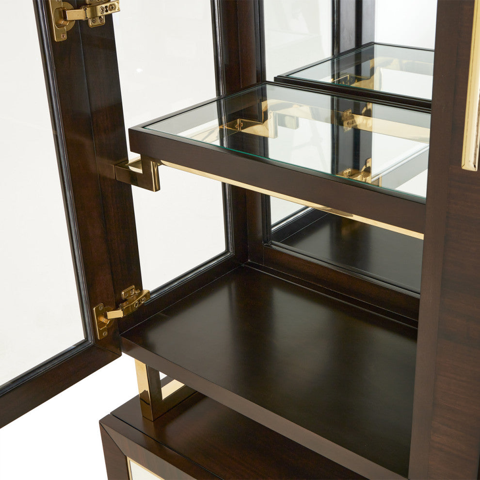 Belmont Place China Cabinet With LED Lighting Espresso