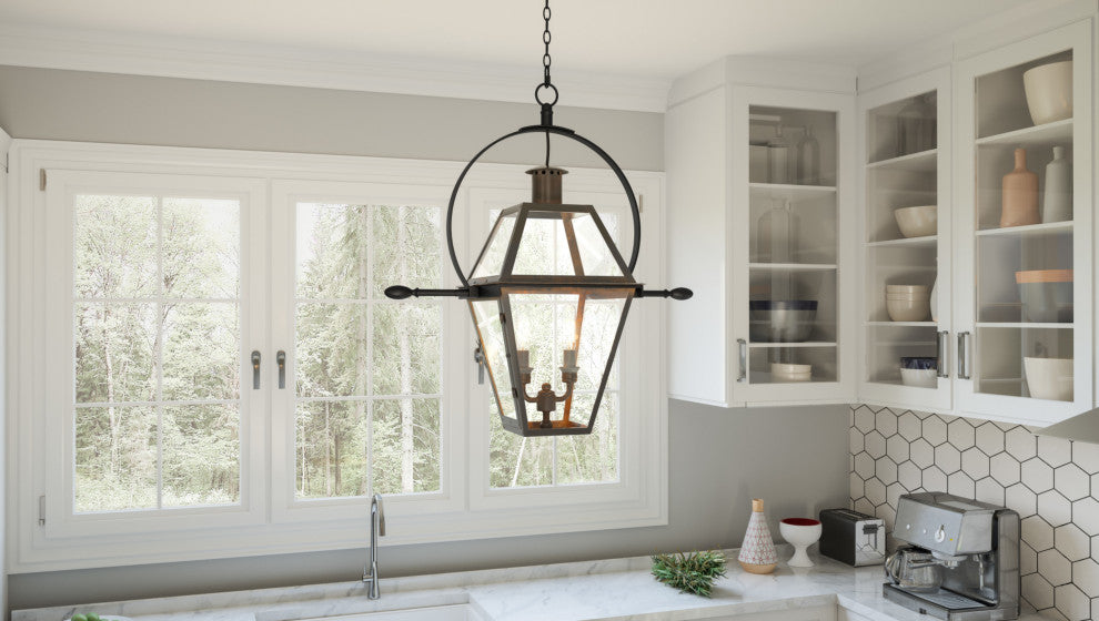 Quoizel RO2811 Rue De Royal 2 Light 11"W Pendant - Aged Copper