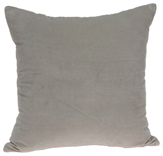 Parkland Collection Emma Transitional Gray Solid Pillow Cover With Poly Insert