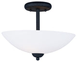 Taylor 2-Light Semi-Flush Mount, Textured Black