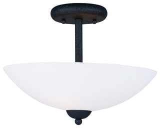 Taylor 2-Light Semi-Flush Mount, Textured Black