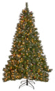 7' Mixed Spruce Artificial Christmas Tree, Pre-Lit Clear