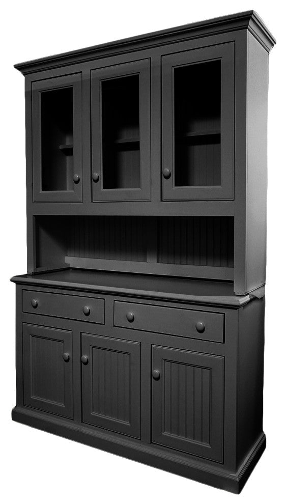 Eagle Furniture, 54" Coastal Dining Buffet, Iron Ore, With Hutch