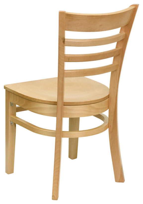 Dyersburg Wood Chair Ladder Back Natural Wood Seat