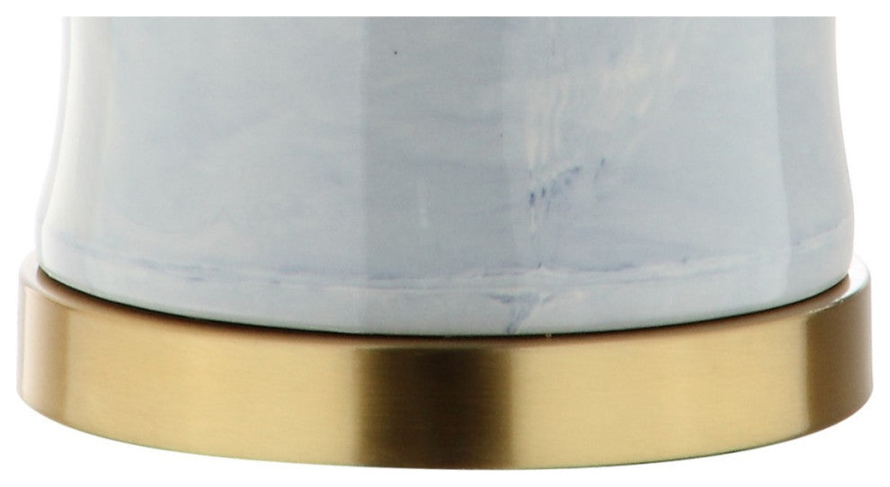 Wallace 26" Ceramic Table Lamp, Brass