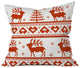 Deny Designs Natt Knitting Red Deer Throw Pillow, 16"x16"