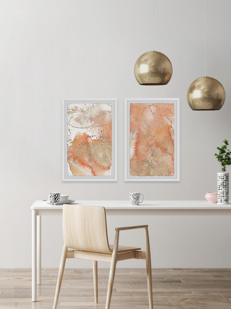 Tectonic Faults Diptych, 2-Piece Set, 20x30 Panels