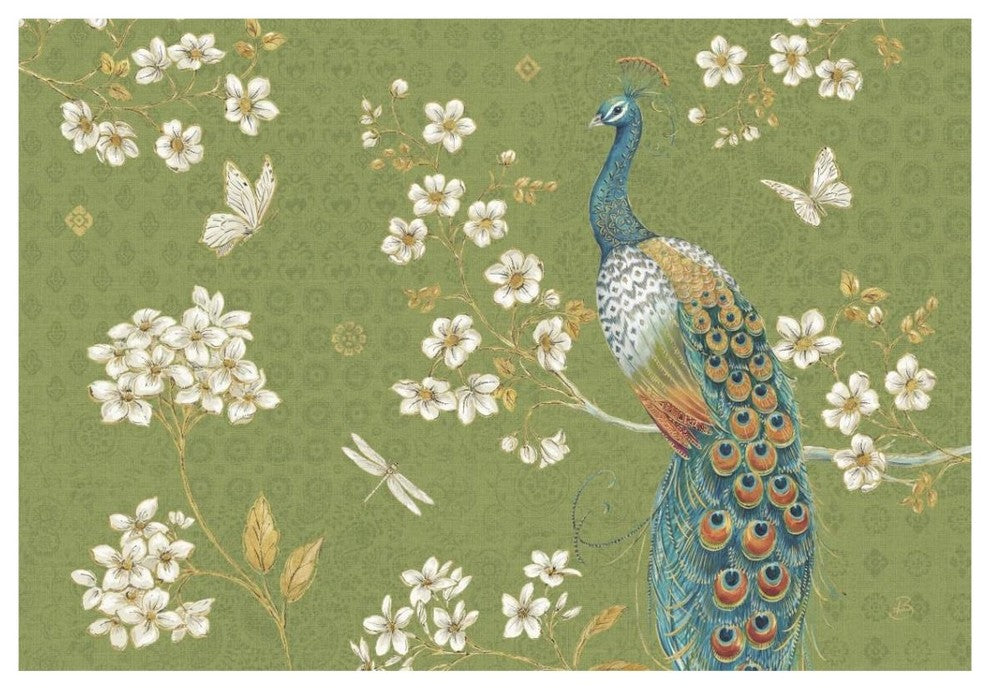 "Ornate Peacock II" Digital Paper Print by Daphne Brissonnet, 38"x26"