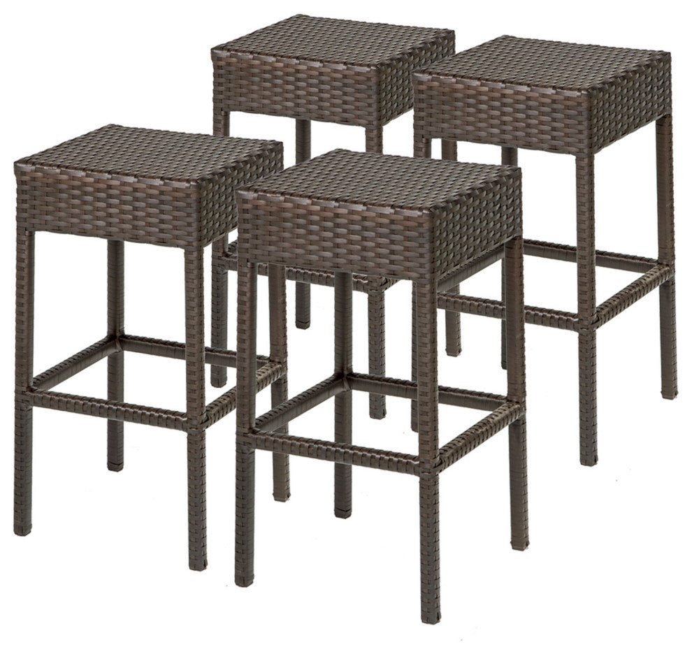 4 Barbados Backless Barstools Espresso