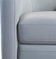 Desi Contemporary Swivel Accent Chair in Dove Gray Genuine Leather