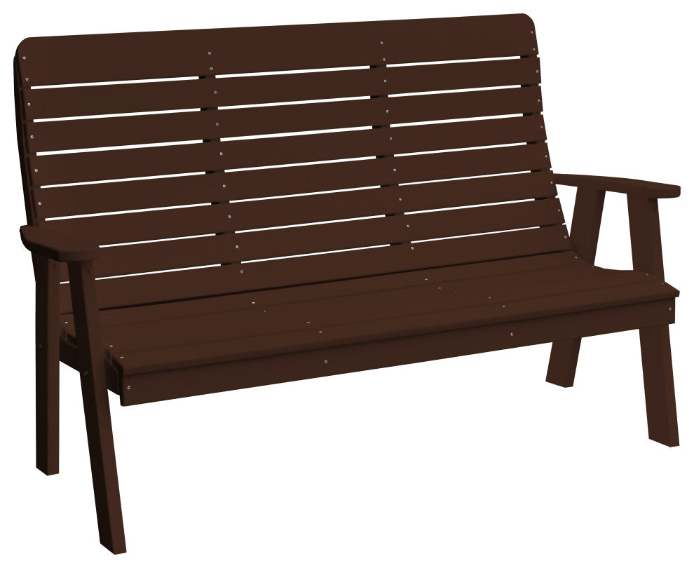 Poly Winston Garden Bench, Tudor Brown, 4 Foot