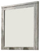 Benzara BM232688 Wall Mirror With Rectangular Frame and Molded Details, Gray