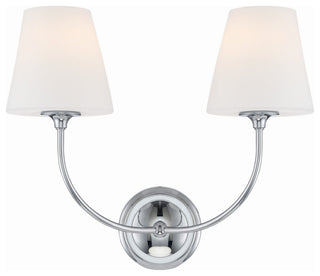Sylvan 2-Light Wall Mount, Polished Chrome