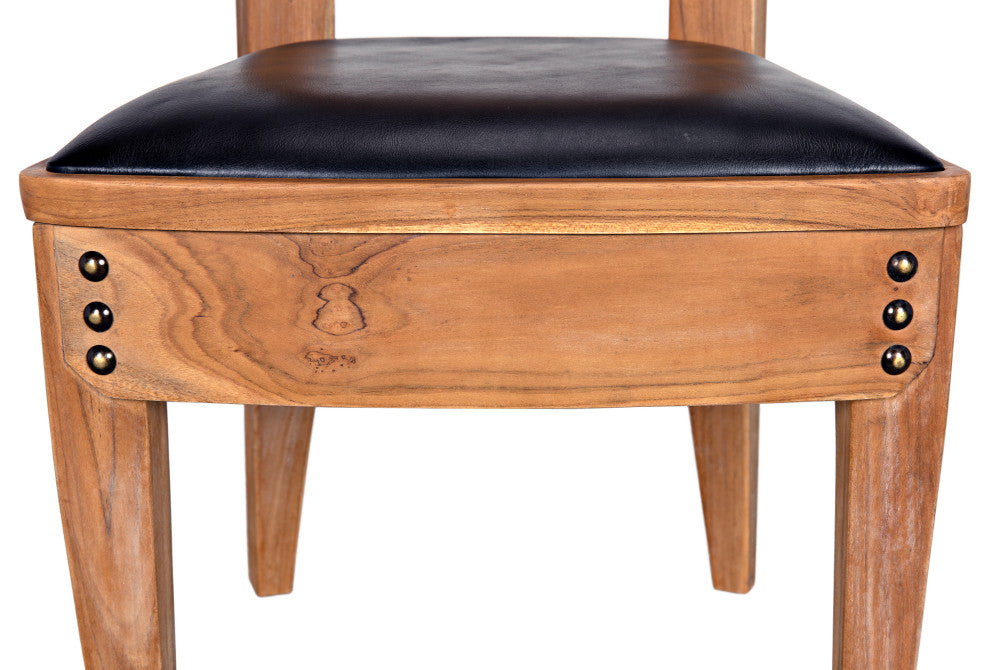 Laila Chair, Teak With Leather