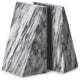 Carrera Gray Solid Marble Wedge Bookends