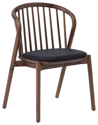 Pasadena Echo 6-Piece Oval Dining Set, Buffet Black Oak Walnut Finish Chairs