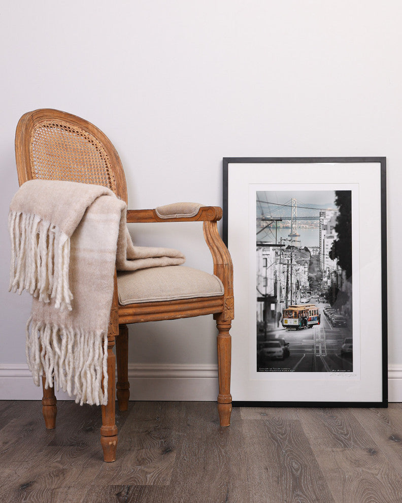 Calu Merino Wool Throw, Natural