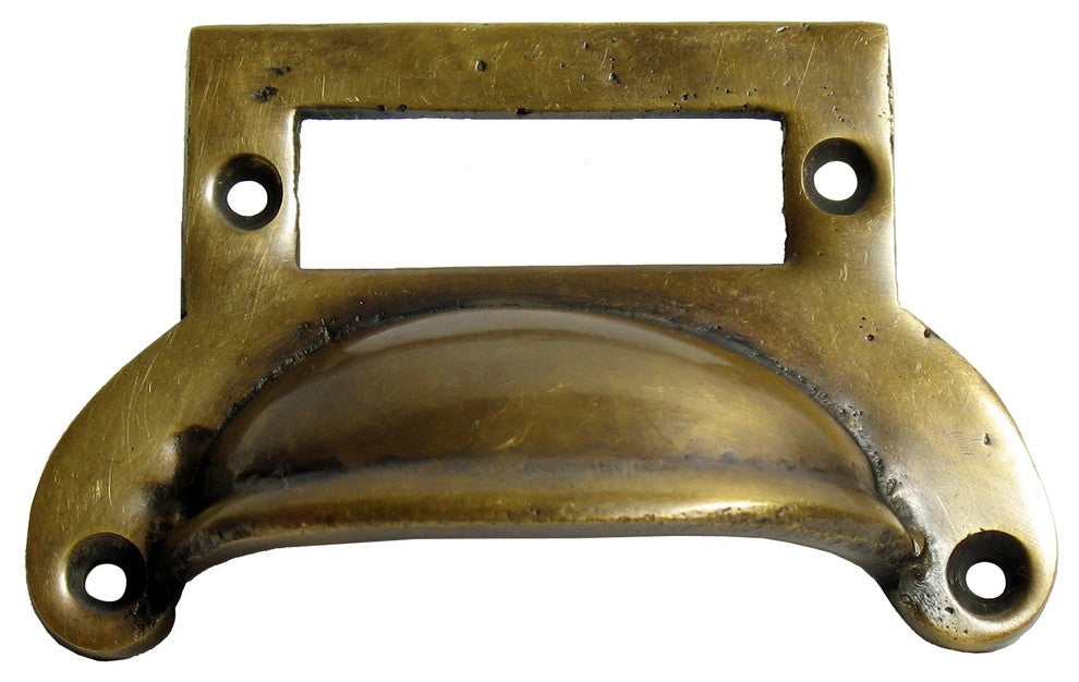 Library Drawer Pull With Label Slot