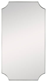 Lennox Brass Scalloped Corner Mirror