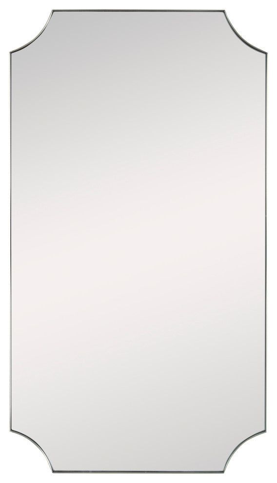 Lennox Brass Scalloped Corner Mirror