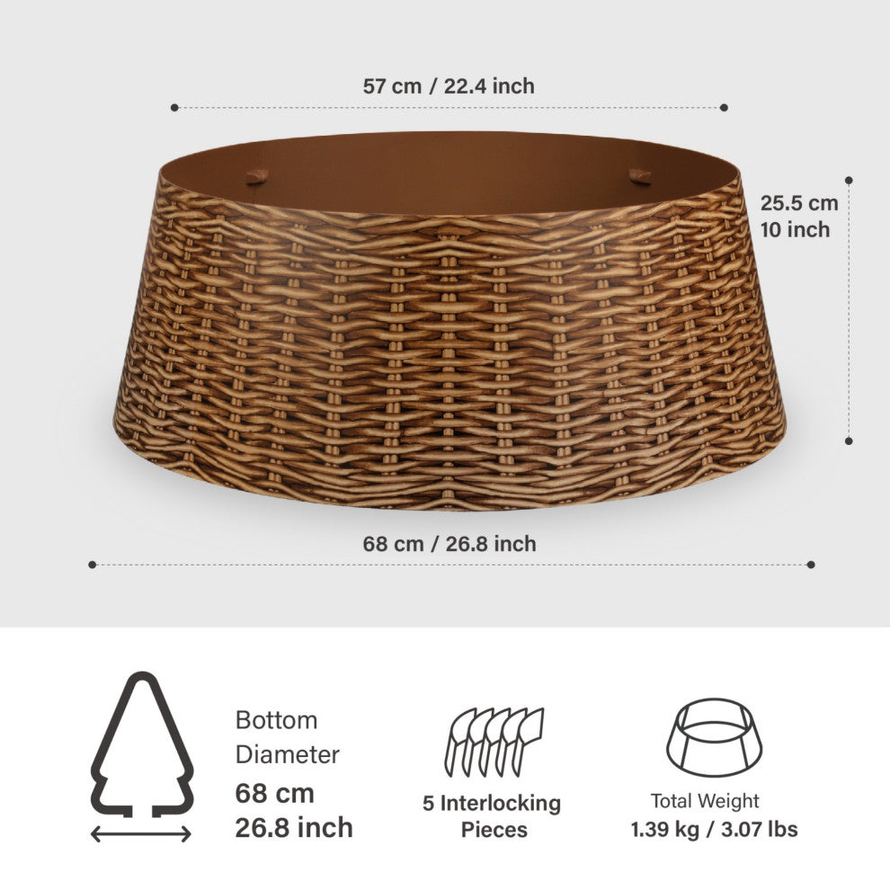 Tree Nest Christmas Live/Artificial Christmas Plastic Weaved Basket Design Tree