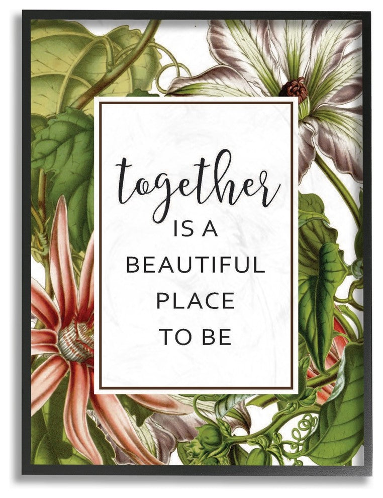 Stupell Ind. Together Is Beautiful Flowers Framed Giclee, 11x14