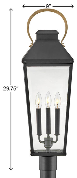 Hinkley Dawson Large Post Top Or Pier Mount Lantern, Black